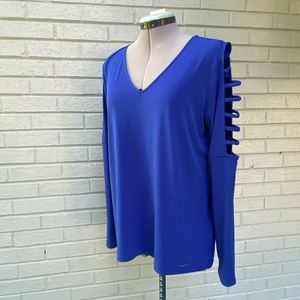 Michael Kors long sleeve cutout shirt